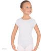 Eurotard 44475C Children's Microfiber Short Sleeve Leotard - White