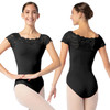 So Danca SL16 Matilda Lace Cap Sleeve Leotard - Black 01