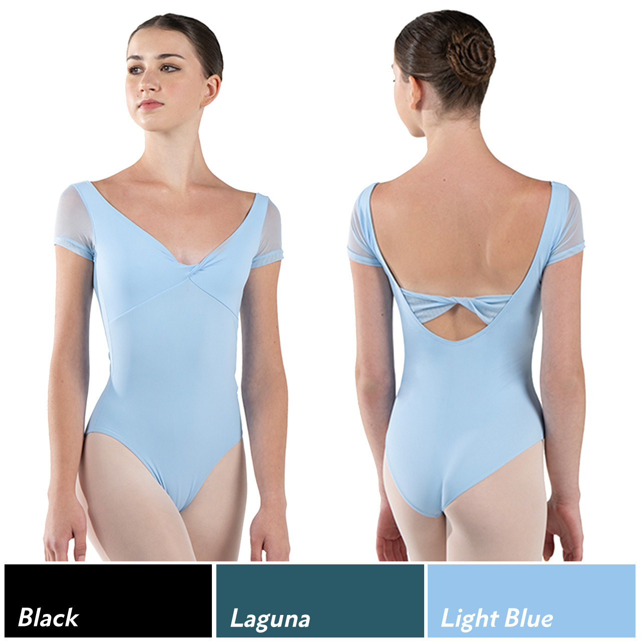 DA4070MPN Silvia Mesh Cap Sleeve Leotard - Lindens Dancewear