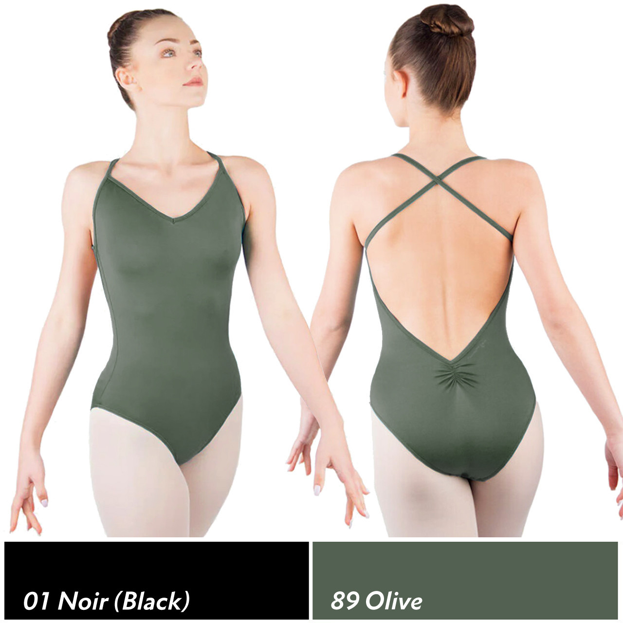 1039 Kayla Camisole Leotard with Super Low Back - Lindens Dancewear