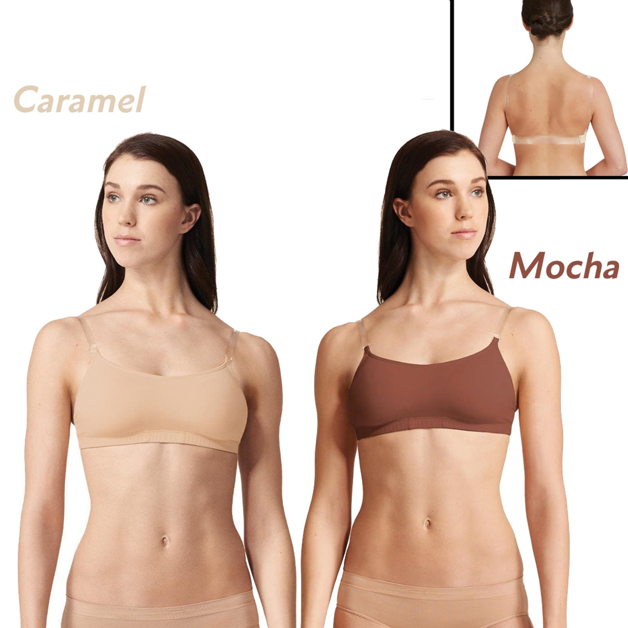 Capezio Clear Strap Nude Bra