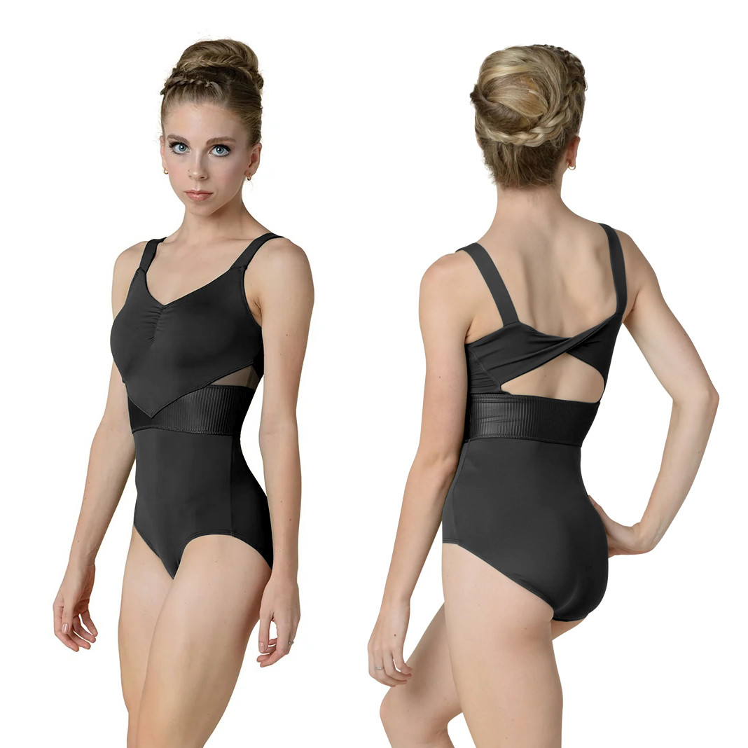 22115A Riley Tank Leotard with Ribbed Accents - Lindens Dancewear