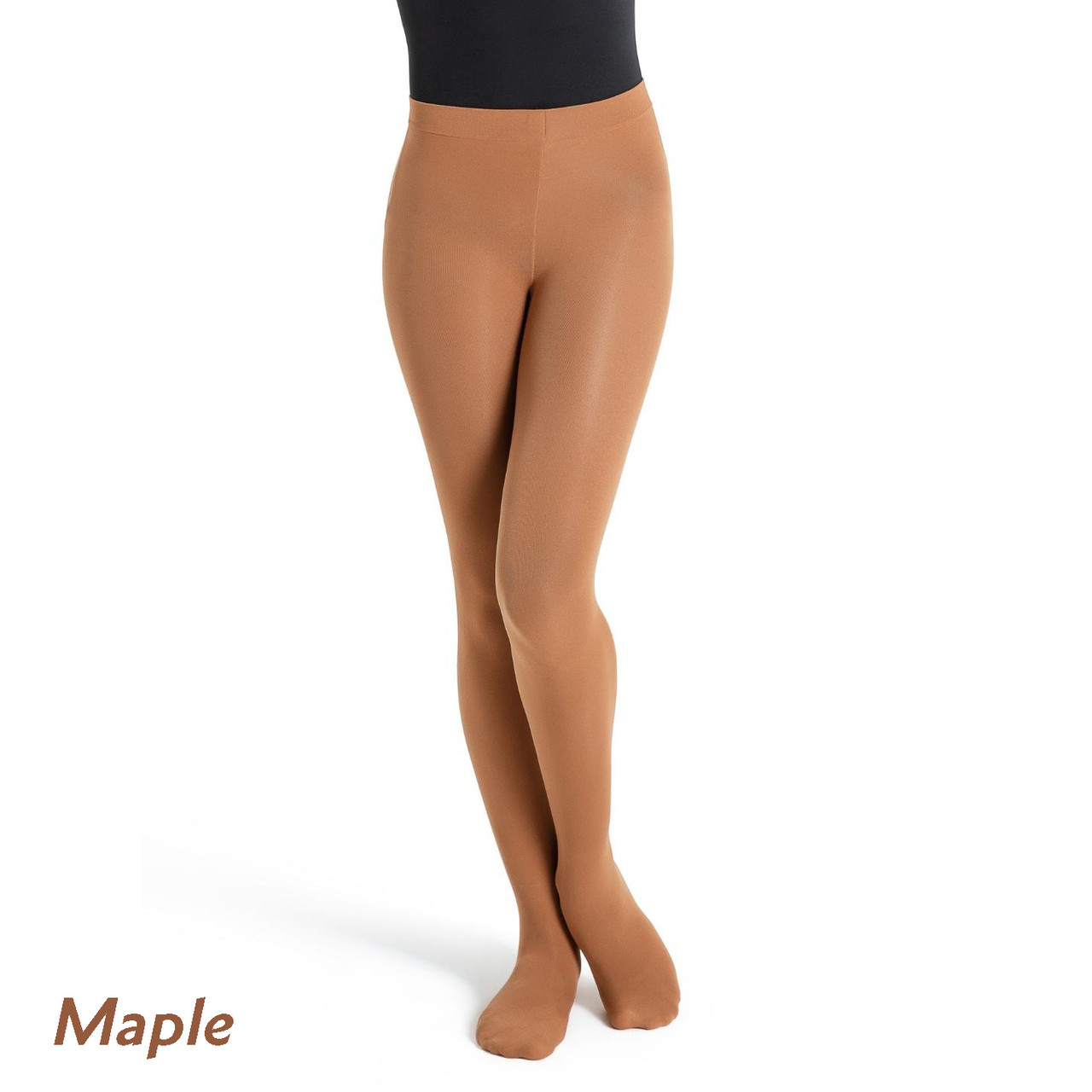 CAPEZIO 1917C FOOTLESS TIGHTS WITH SELF KNIT WAIST BAND – Fanci Footworks
