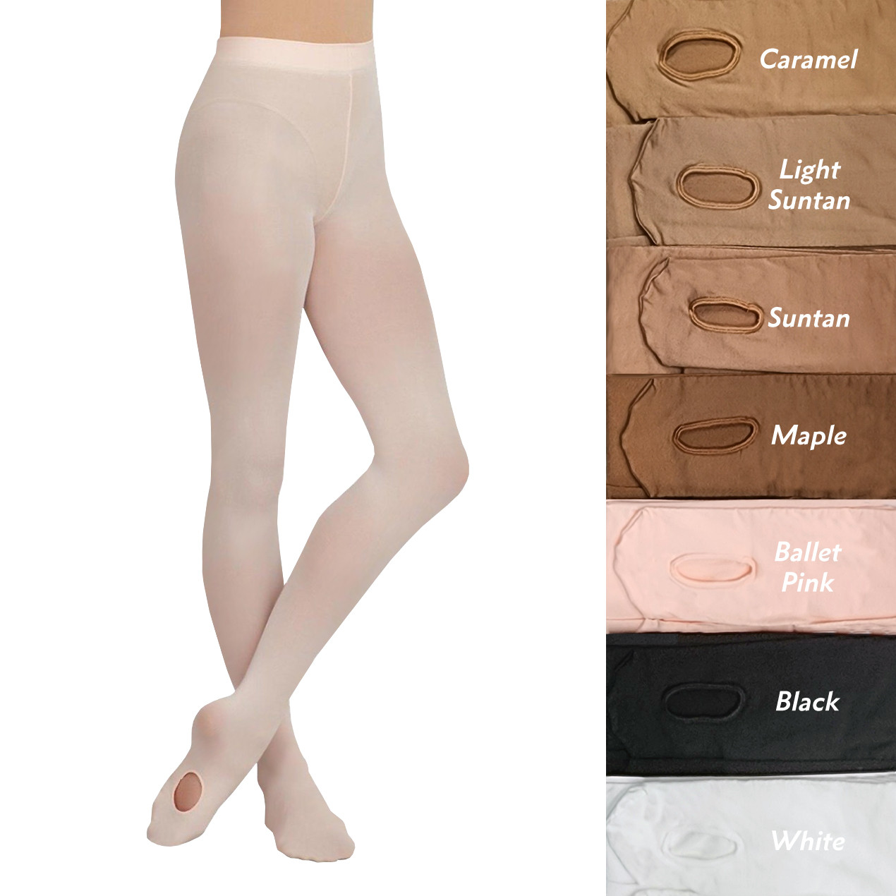 1916X (4-6) Children's Self Knit Waist Transition Tights