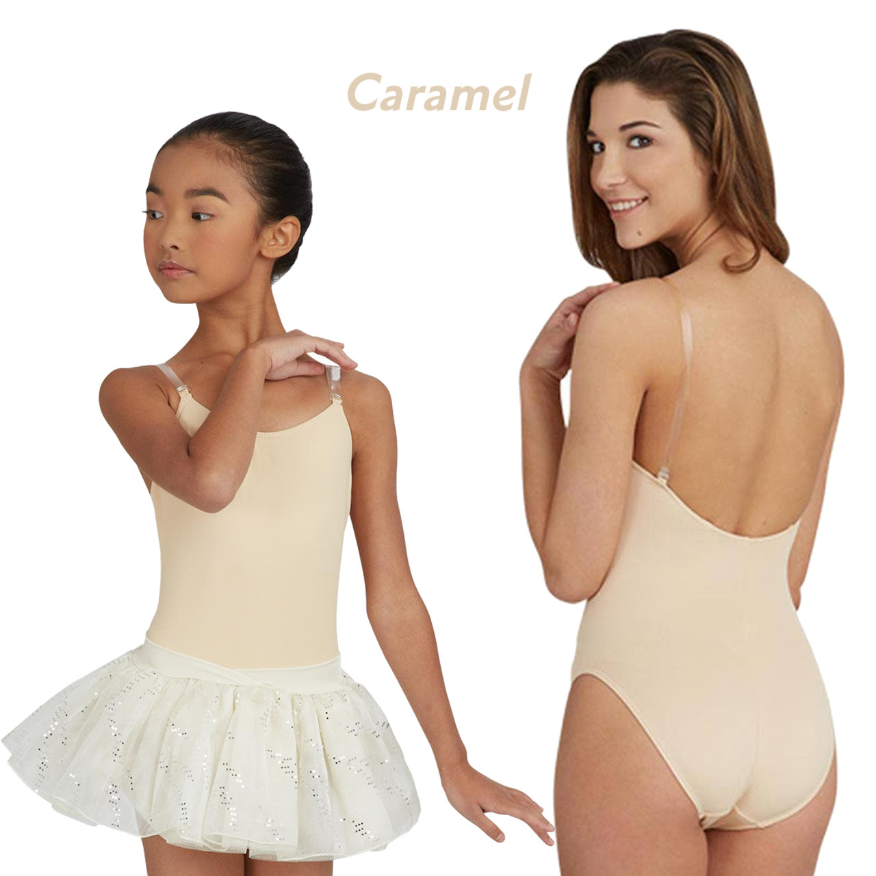Teen Girls Camisole Leotards Adjustable Straps Ballet Bodysuit for