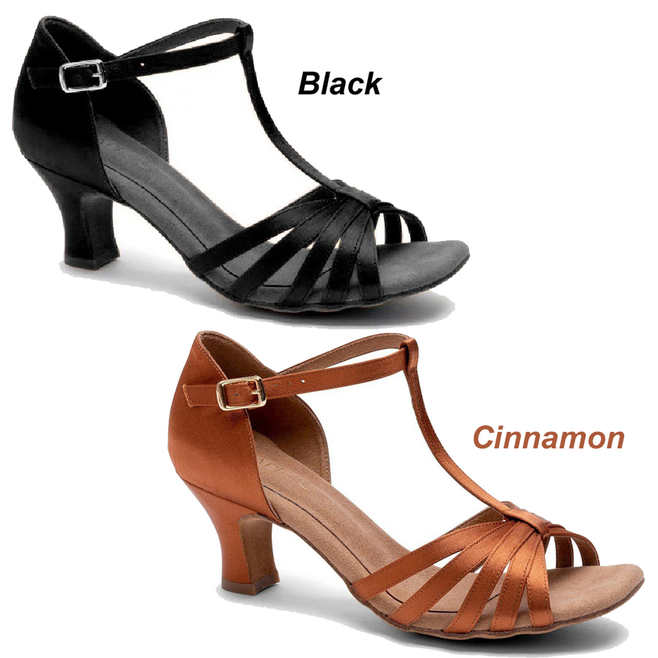 BR4006W Sara Satin Ballroom Shoe with 2