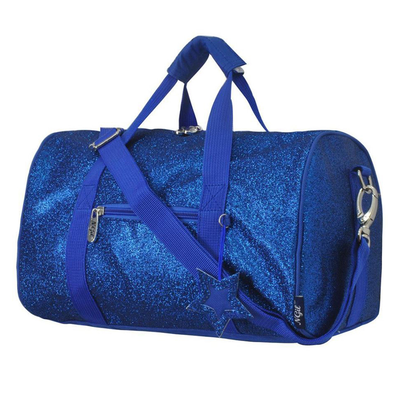 Royal Blue Glitter NGIL Large Cosmetic Travel Pouch