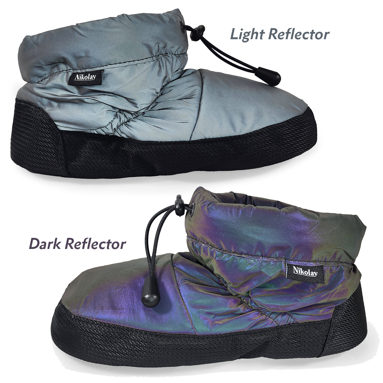 M-75SN Split-Sole Low-Cut Warm-Up Booties - Reflector - Lindens