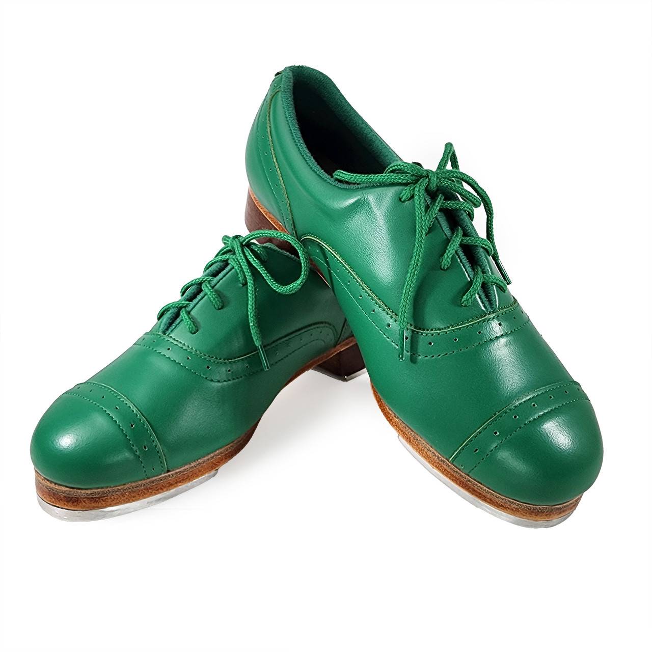 green emerald velvet dress Oscar Forest Green Patent Leather Wholecut Brogue Sneakers