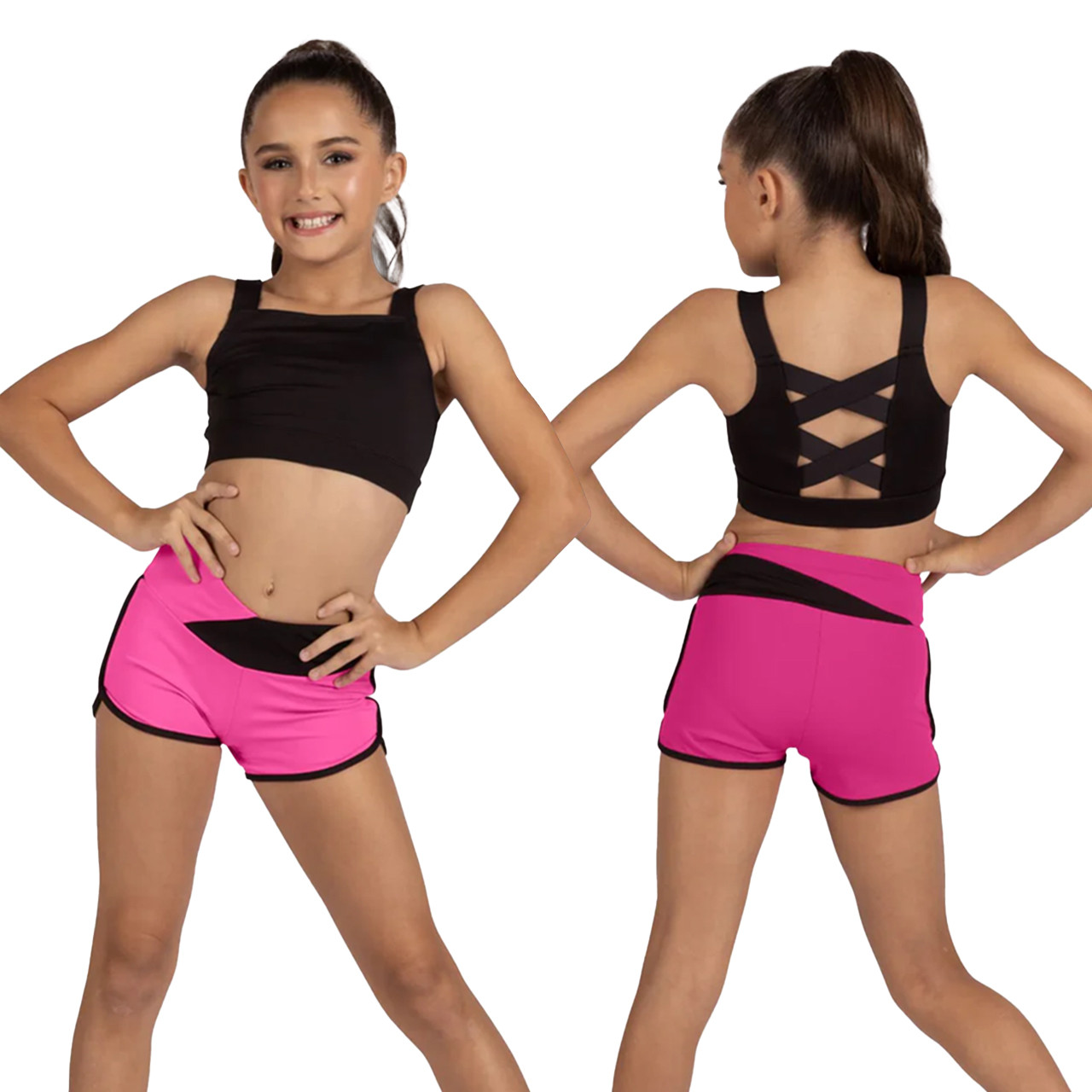 25313C Children's Coty Criss-Cross Back Dance Top - Lindens Dancewear