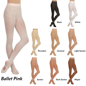Womens Convertible Ballet Dance Tights Transition
