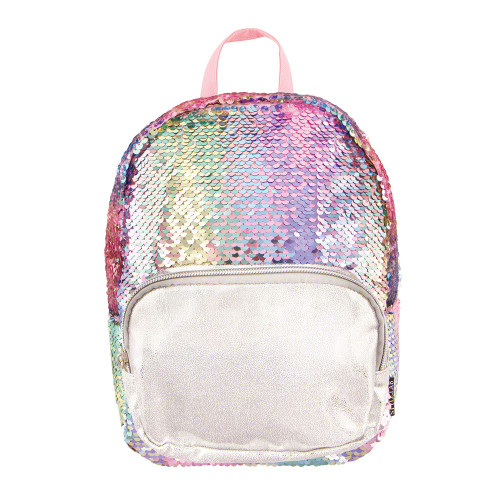 Fashion Angels 77389 Pastel Gradient Rainbow/Silver Magic Sequin Mini Backpack