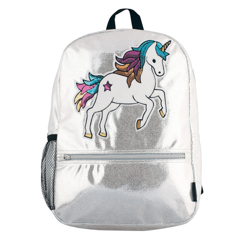 Fashion Angels 77459 Silver Shimmer Sequin Unicorn Backpack