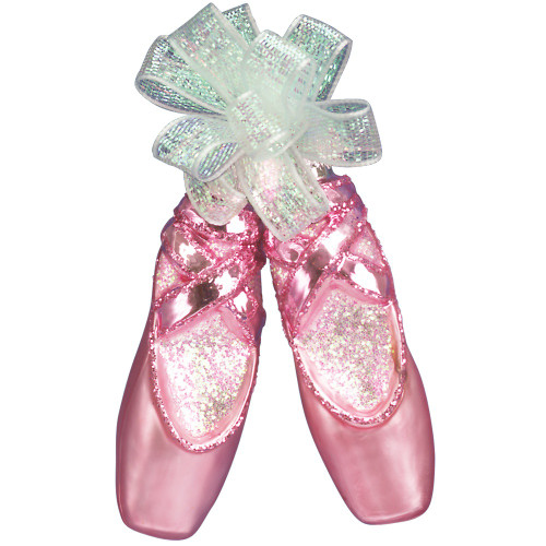 Old World Christmas 32030 Pair Of Ballet Slippers / Pointe Shoe Ornament Old World Christmas 32030 Pair Of Ballet Slippers / Pointe Shoe Ornament