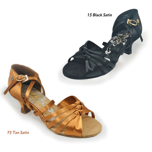 AMD Works A-2237 Woman's Latin Ballroom Dance Shoe with 2" Heel