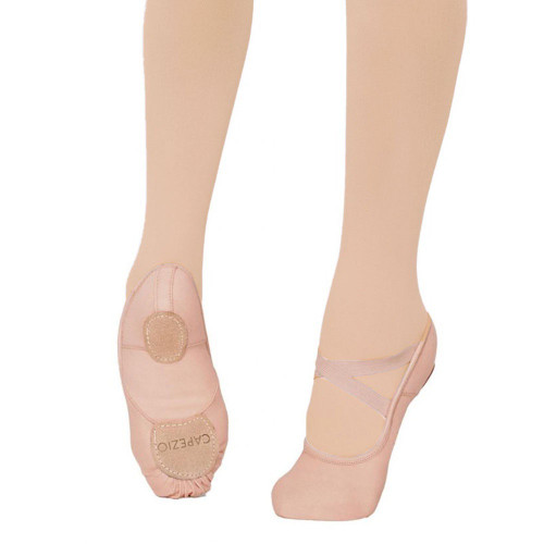 Capezio 2037C Children's Skin Tone Hanami Split Sole Canvas Ballet Shoe - Caramel Capezio 2037C Children's Skin Tone Hanami Split Sole Canvas Ballet Shoe - Caramel