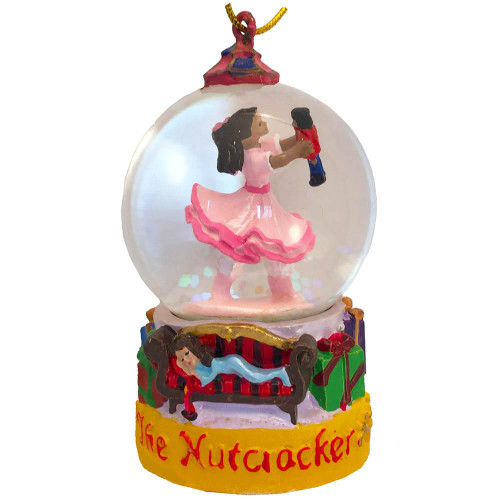 Nutcracker Ballet Gifts SG-CL45WGAA African American Clara Mini Nutcracker Snow Globe Ornament