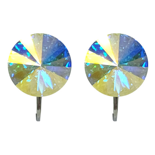 CE972 14mm Round Clip On Earrings with Genuine Swarovski Crystal CE972 14mm Round Clip On Earrings with Genuine Swarovski Crystal