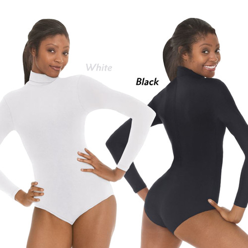 Eurotard 44131 Plus Size Zipper Back Long Sleeve Turtleneck Leotard