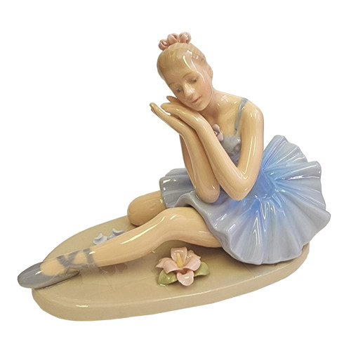 Nutcracker Ballet Gifts 10625 Porcelain Figurine Dreaming in a Blue Tutu Dress