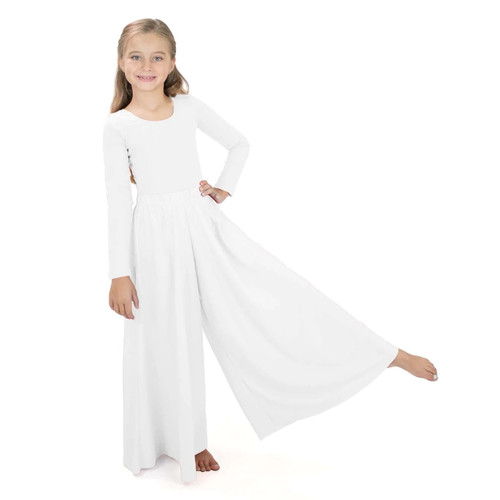 Basic Moves BM6330G Children's Palazzo Pants White Basic Moves BM6330G Children's Palazzo Pants White