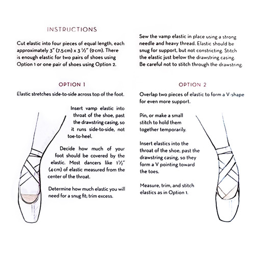 Gaynor Minden SA-E-107 Vamp Pointe Shoe Elastic Gaynor Minden SA-E-107 Vamp Pointe Shoe Elastic