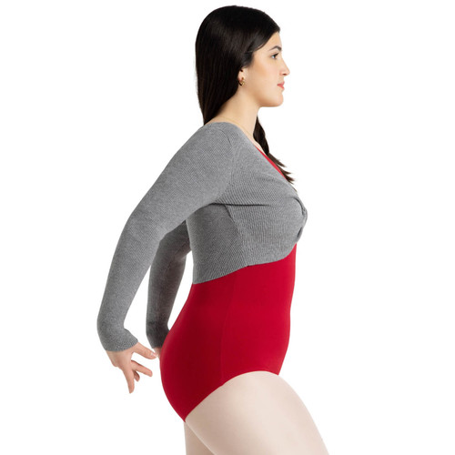 Capezio CK10975W Shrug Warm-Up Sweater with Faux Knot