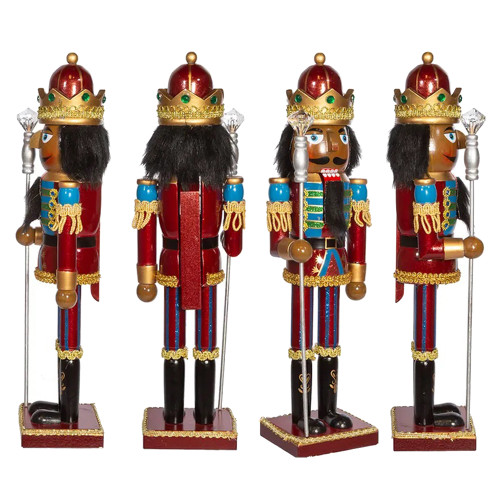 Kurt Adler C4795 15" Wooden African American Nutcracker King with Scepter Kurt Adler C4795 15" Wooden African American Nutcracker King with Scepter