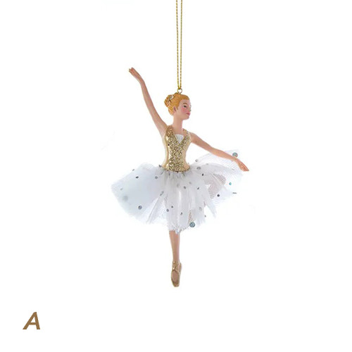 Kurt S. Adler E0653 6.5" Golden Elegance Resin Ballerina Ornament Kurt S. Adler E0653 6.5" Golden Elegance Resin Ballerina Ornament