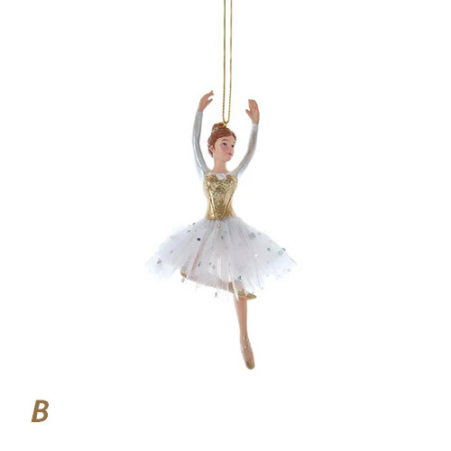 Kurt S. Adler E0653 6.5" Golden Elegance Resin Ballerina Ornament Kurt S. Adler E0653 6.5" Golden Elegance Resin Ballerina Ornament