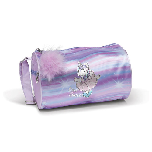 DanzNMotion B23523 I Love Unicorns Duffel Dance Bag