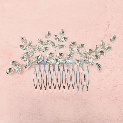 Dasha Designs 2158 Marquis Leaves Rhinestone Hair Comb