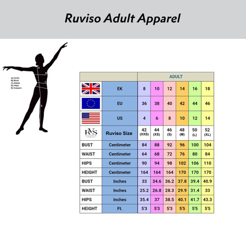 Ruviso Dancewear 494 Latin and Rhythm Ballroom Practice Skirt Ruviso Dancewear 494 Latin and Rhythm Ballroom Practice Skirt