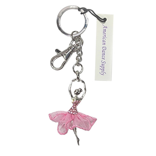 American Dance Supply ADS151 Ballerina Keychain with Petal Tutu - Pink American Dance Supply ADS151 Ballerina Keychain with Petal Tutu - Pink