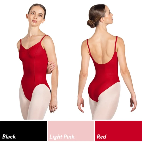 Bloch L4267 Gathered Detail Camisole Leotard with Princess Seams