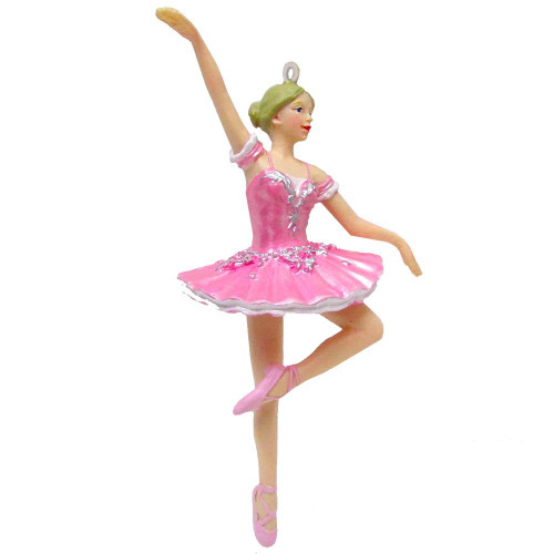 Nutcracker Ballet Gifts RES-003 Ballerina in a Pink Tutu 4" Resin Ornament