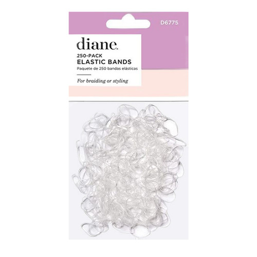Diane D6775 Clear Elastic Hair Bands (250 Pack)