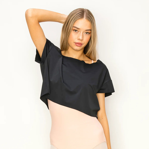 Aluvie AT002 Icee Cooling Wide Neck Cap Sleeve Crop Top