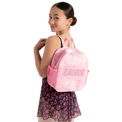 Capezio B287 Pink Faux Fur Dance Backpack