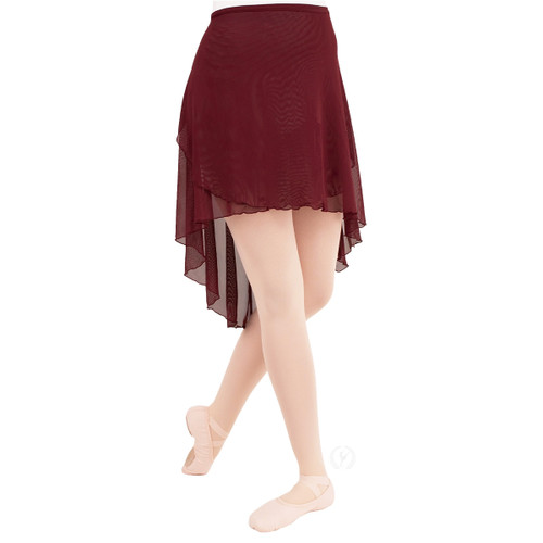 Eurotard 41136 Dramatic Hi-Lo Mesh Ballet Wrap Skirt