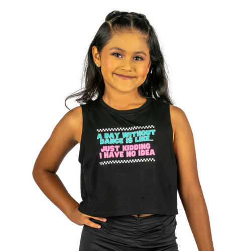 XoDanceCo 24007 Children's A Day Without Dance Swing Back Crop Tank Top