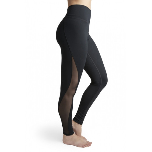 Adult Medium Covalent Activewear 9025 Legging with Sheer Panel