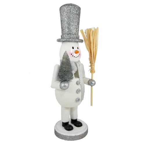 J. R. International Inc. JR125285 12" Glitter Snowman Nutcracker J. R. International Inc. JR125285 12" Glitter Snowman Nutcracker
