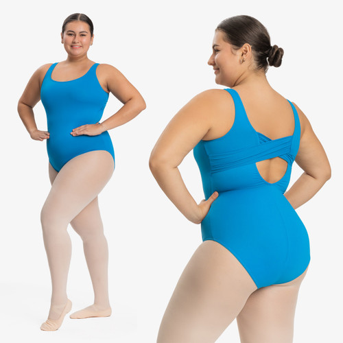 So Danca SL211 Marla Curvy Cut Leotard with Crossed Back Panels So Danca SL211 Marla Curvy Cut Leotard with Crossed Back Panels