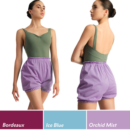 Nikolay 0408N Bae Heat Retention Warm-Up Shorts - Bordeaux, Ice Blue & Orchid