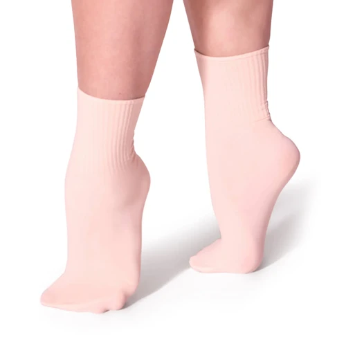 Capezio BG022 Ribbed Ballet Dance Sock - Ballet Pink