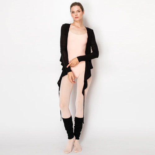 Aluvie AW001 Alu Super Soft Wrap Warm-Up Sweater - Black