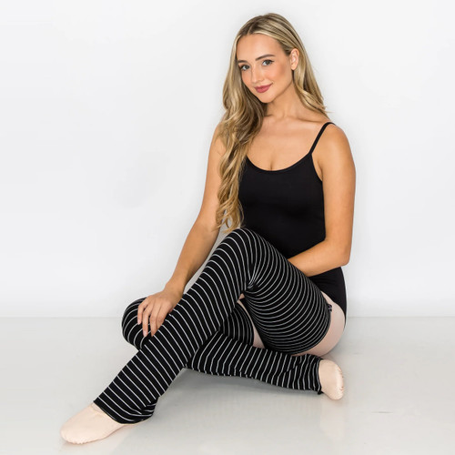Aluvie AL008 Bee Super Soft 29" Loose Cut Striped Leg Warmers - Black
