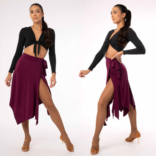 Intermezzo 7013 Fazad Ballroom Practice Wrap Skirt with Handkerchief Hem