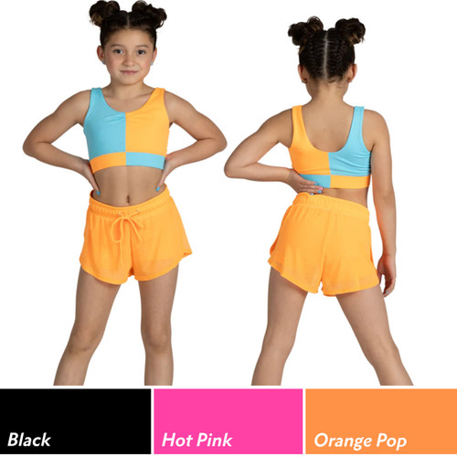 XoDanceCo 25002 Breezy Flow Mesh Dance Shorts